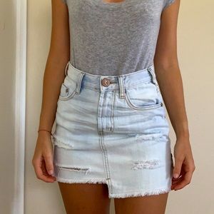 Denim mini skirt